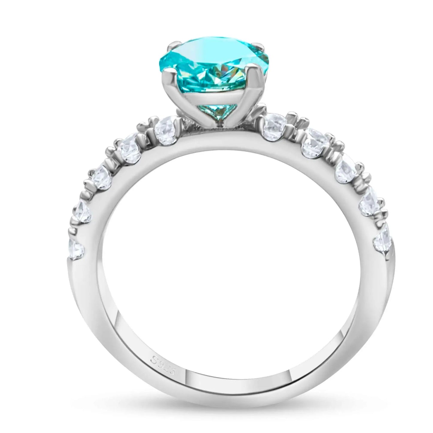1.0 carat Simple Design Moissanite Ring with 4 Claw S925 Sterling Silver Women's Engagement Band Fashion fine Jewelry gift