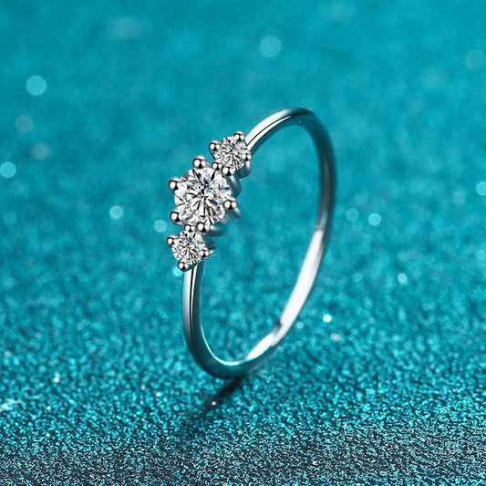 Full D Color Moissanite Rings for Women 925 Sterling Silver Lab Diamond Wedding Engagement Ring Jewelry Band Gemstone