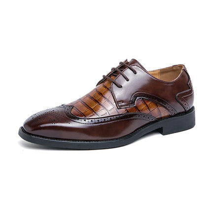 Brock British Korean version high-end suit shoes wedding small leather shoes men's business formal wear trendy men's shoes