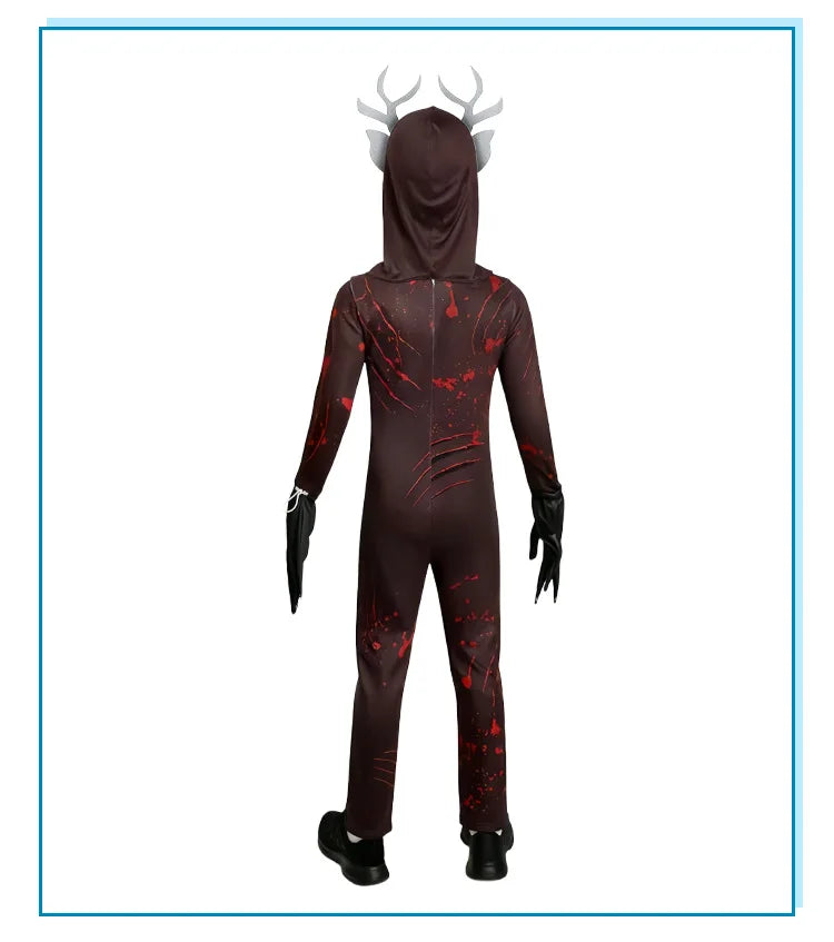 99 Nights In The Forest Deer Kids Cosplay Costume Animal Deer Owl Cosplay Jumpsuit  Halloween Party Costumes for adult childre