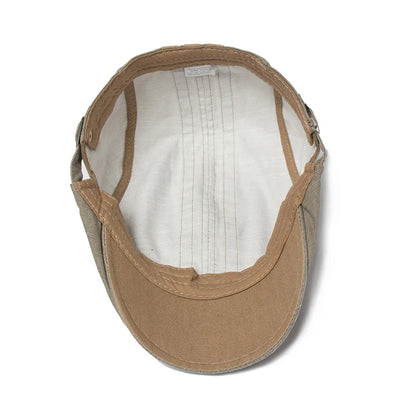 Men Beret Fashion Embroidery Flat Cap Summer Visor For Male