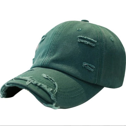 Cotton Washed Hole Baseball Caps for Men Women Hat Unisex-Teen Hip Hop Snapback Peaked Cap Visor Sun Hats Trucker Bone Dad Hat
