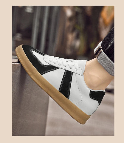 Invisible Height-Increasing Shoes 8cm German Training Shoes for Men, Summer Breathable Casual Sneakers, Genuine Leather Retro Versatile Forrest Gump Shoes 6cm
