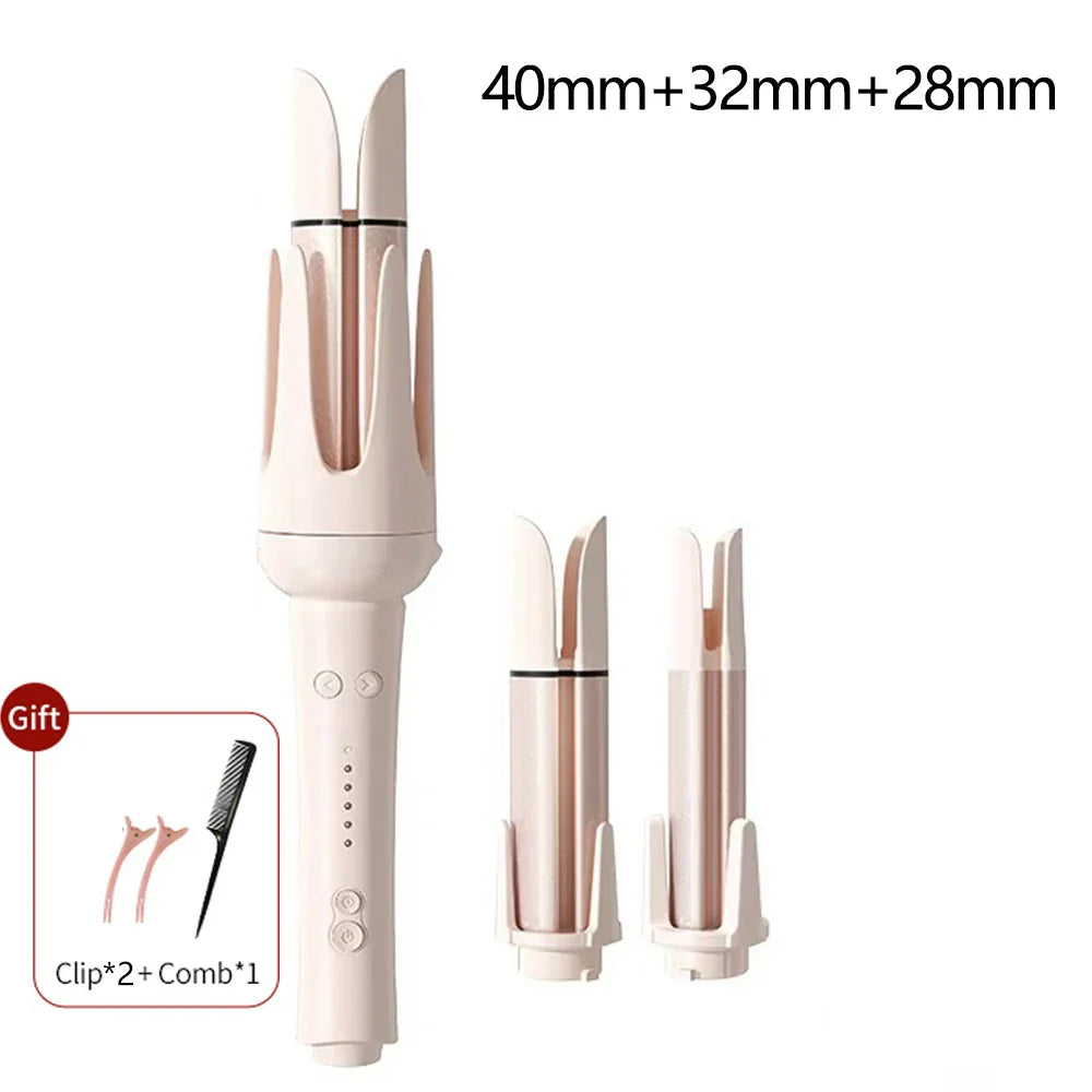Automatic Hair Curler Negative Ion Ceramic Curling Iron - 40mm Large Wave Perm for Home Use, Lazy Person Electric Curling Wand