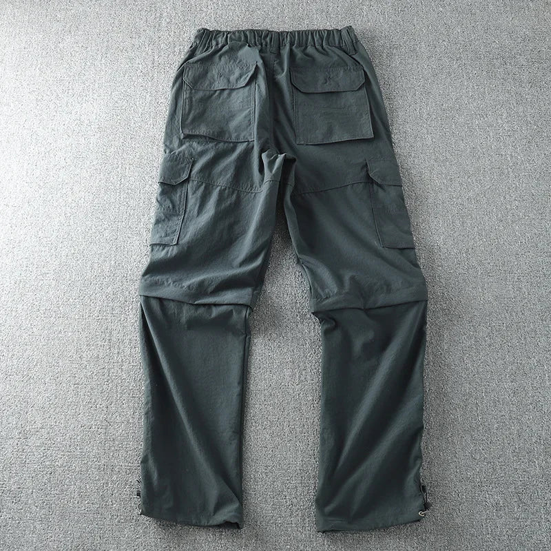 Men Quick-dry Outdoor Pants 2026 Spring Summer Thin Double-used Loose Pants Hiking Shorts Travel Climbing Fishing Trousers Women