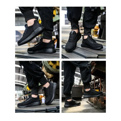 Men's Anti Smashing and Anti Stabbing Lightweight  Comfortable, Breathable  Protective and Safety Shoes