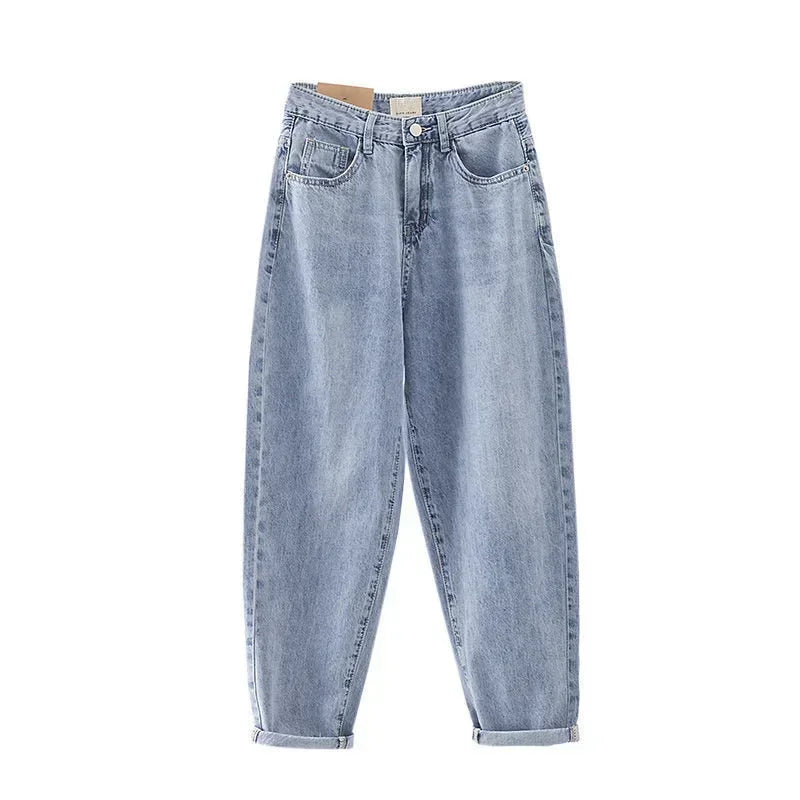 High Waist Jeans Women Clothing Stretch Streetwear Harem Pants