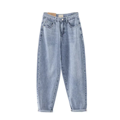 High Waist Jeans Women Clothing Stretch Streetwear Harem Pants