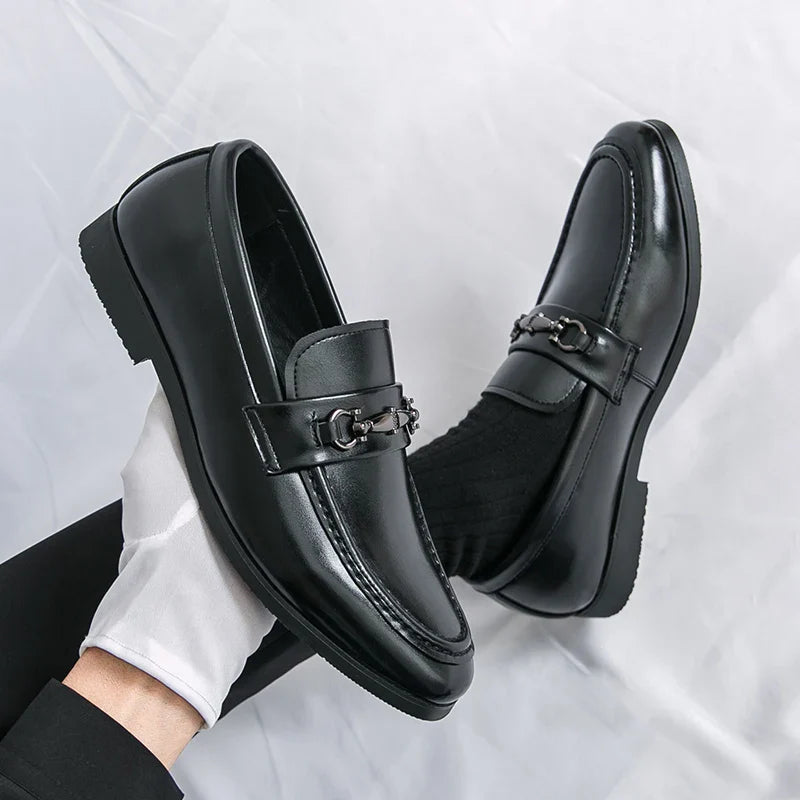 Classic Formal Leather Shoes Men Retro Party Social Office Leather Shoes Man Trend Men's Dress Shoes Casual Business Loafers Man
