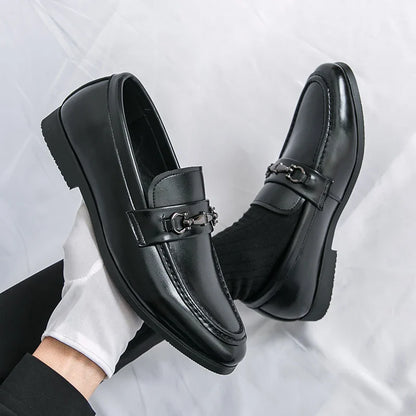 Classic Formal Leather Shoes Men Retro Party Social Office Leather Shoes Man Trend Men's Dress Shoes Casual Business Loafers Man