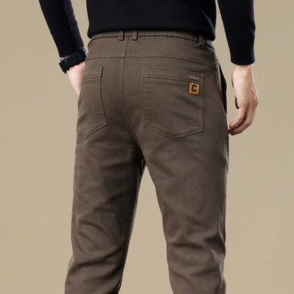 New Winter High-End Business Men's Suit Pants Autumn and Winter Slim Straight Casual Pants Versatile Fashion Trousers Korean