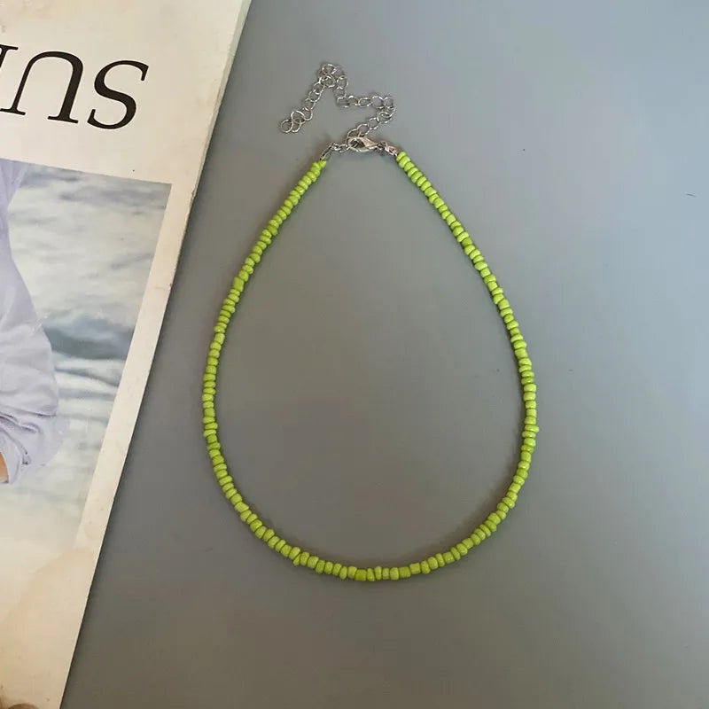 Choker Chain Fashion  Charm Collar Colorful Handmade Colar Collar Necklace Jewelry Femme