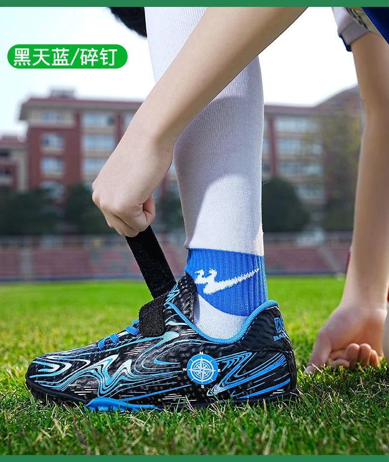 Kids Soccer Cleats Football Shoes Non Slip Breathable Lightweight Training Sneakers Boys Girls Children Football Match Boots