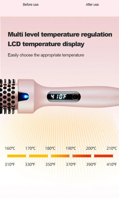 2-in-1 Fluffy Hair Straightening Comb Curling Iron for Inner Buckle & Bangs Styling Versatile Hair Straightener And Curler