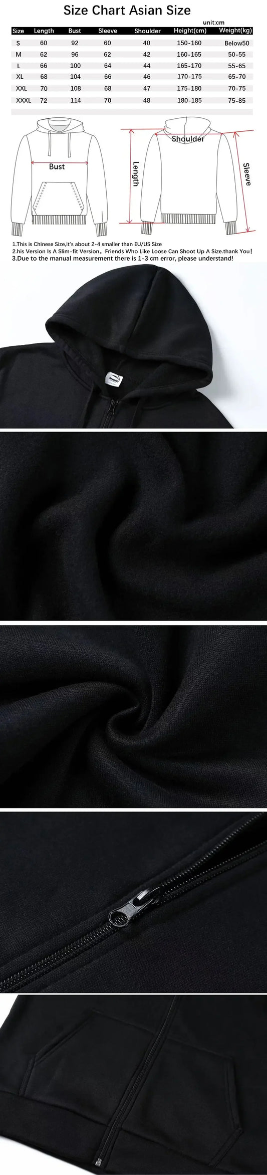 Graphic Zipper Hoodies Men's Women Clothing Fashion Zip Up Hooded Sweatshirts Fleece Jackets Coats