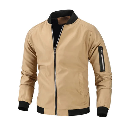 Men Solid Casual Windbreaker Bomber Jacket Coat Spring Autumn New Hot Men Windproof Outwear Slim Jacket Coats Male Plus Size 6XL