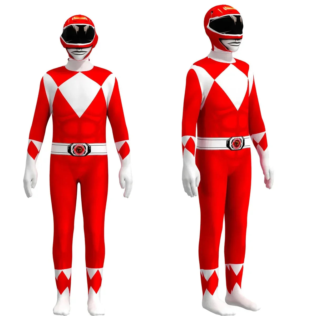 Fantasia Power Samurai Rangers Cosplay Costume Kids Adult Morpher Mighty Morphin Superhero Mask Halloween Jumpsuit Zentai Suit