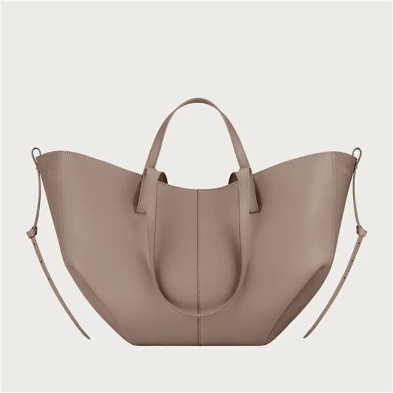 Nouveau sac fourre-tout en cuir de grande taille pour femmesNiche féminine sac à main ailes de grande capacité sac à bandoulière