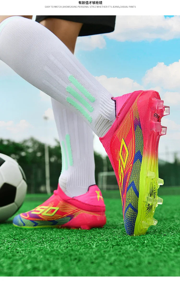 Men Society Soccer Shoes Cleats FG/TF Professional Original Women Football Boots Grass Indoor Training Unisex Non Slip Sneaker