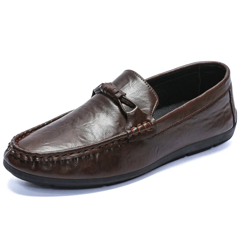 Summer men's loafers soft soled men's leather shoes comfortable driving shoes