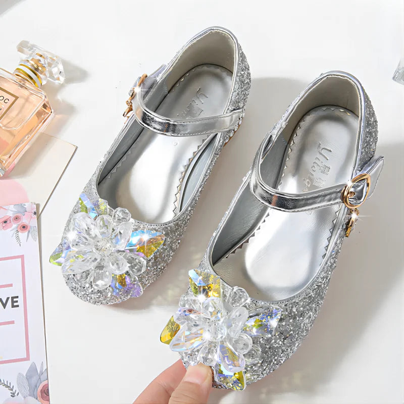 Flower Children's Shoes Beach Princess Girl Shoes For Kids Glitter Wedding Party Shoes Infantil Chaussure Enfant