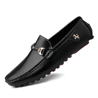 Men's Leather Shoes Drving Shoes Soft Comfortable Slip on Office Man Formal Shoes Wedding Party Casual Shoe Breath Lazy Loafers