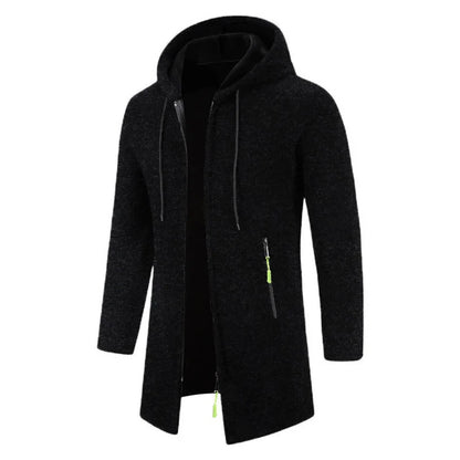 Men's Hoodies SpringAutumn CasualSolid Hooded Zip-Up Sweatshirts LongSleeve Knit Hoodie Men Sweatshirt Streetwear Hoody Cardigan