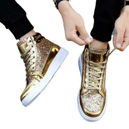 Mens Casual Shoes Non-slip Sports Outsole  Light High-top Men Fashion Boots Wear-resistant Male Sneakers 48