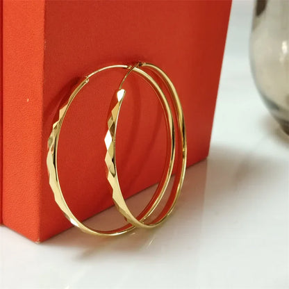 925 Sterling Silver Hoop Earrings For Women 18K Gold Plated Jewelry Dazzling Women's Hoops Earrings Christmas Gifts