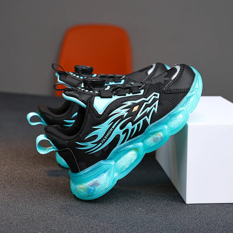 Fashion Children's Leather Casual Shoes For Boy Sneakers Breathable Kids School Walking Non-slip Sport Running Shoes Outdoor