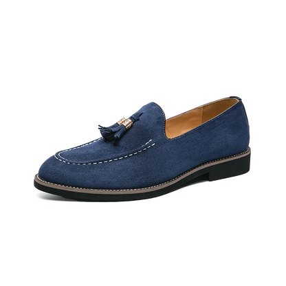 Mocassins com Borla Versão Coreana Masculinos Tamanhos Grandes 37-47 Verdes Sapatos Masculinos de Couro Camurça da Moda Sapatos Sociais Sapatos Masculinos para Dirigir