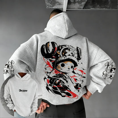 Men's Hoodies  New Tony Tony Chopper Anime Printed Loose Casual Street Hip Hop Parent Child Top