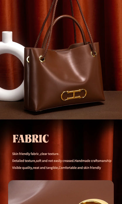 Women's handbag 2025 autumn new black minimalist tote bag dual-use commuting women's bag