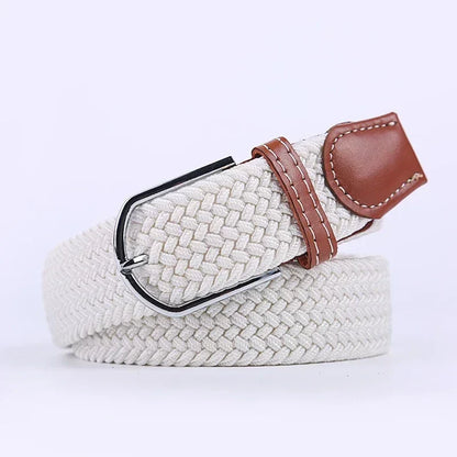 Women's Belt Fashion Casual Woven Elastic Belt Outdoor Sports Military Tactical Strap Climbing Work Belt Unisex Jeans Pants