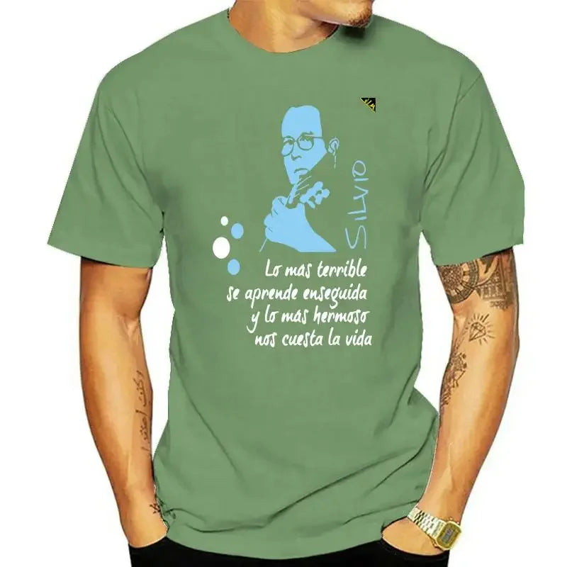 Cotton fashion 2022 trend T-shirt Printed crew neck short sleeve casual The Great Silvio Rodriguez T Shirts Men Printing