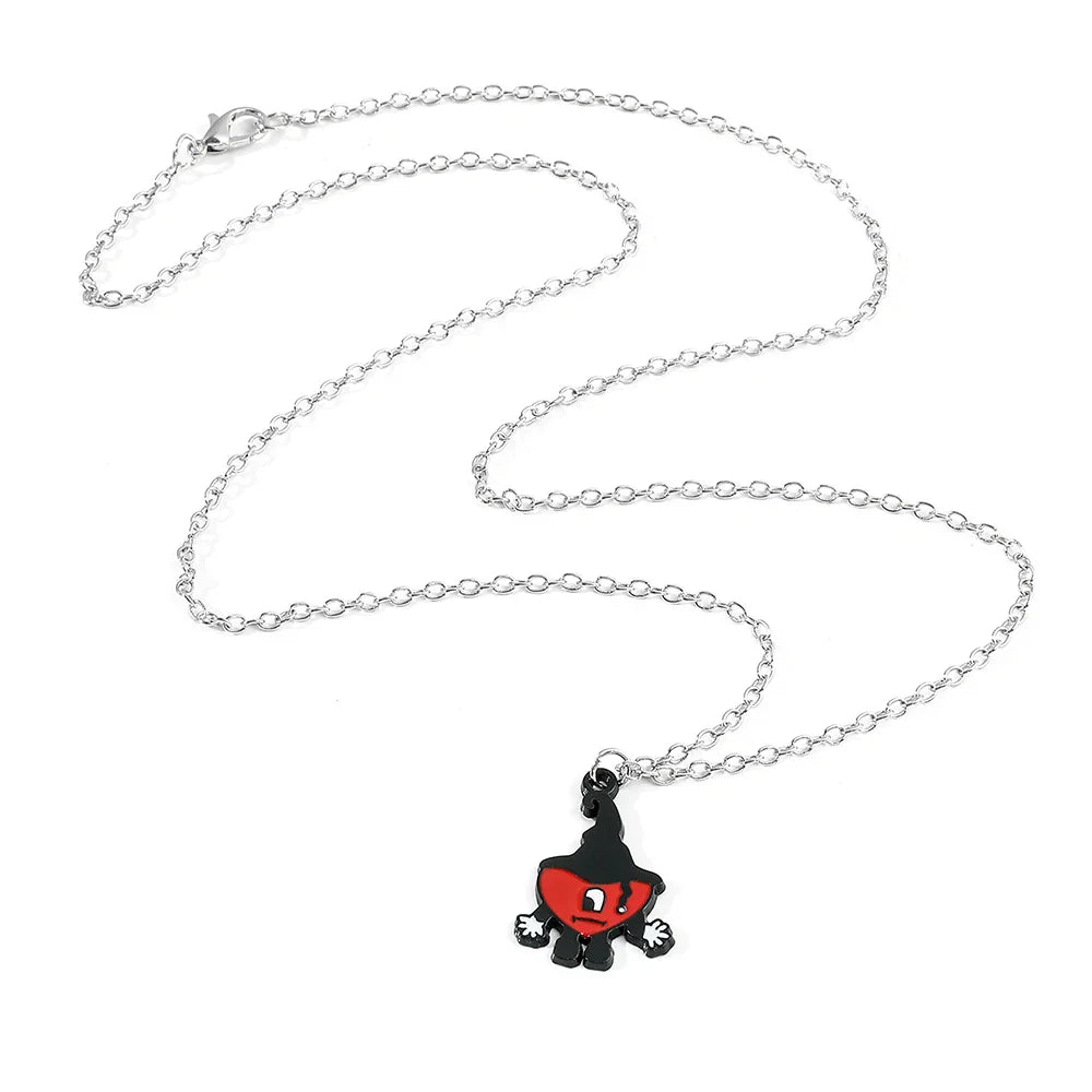 Rabbit Pendant Necklace Hip Hop Pop Singer Fans Gift Collar Jewelry Women Men Gift