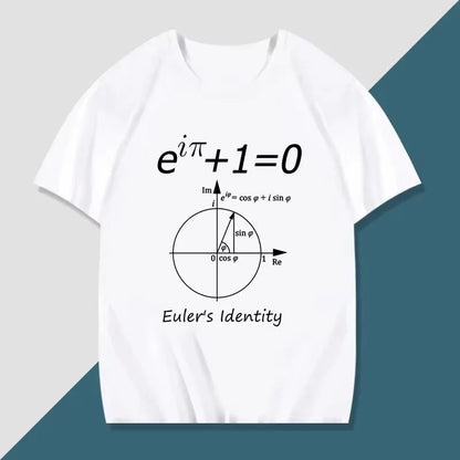 Summer Clothing Physics, Chemistry, Mathematics Euler Fourier Formula Printed T Shirts Top Versatile Oversized Men T-shirt