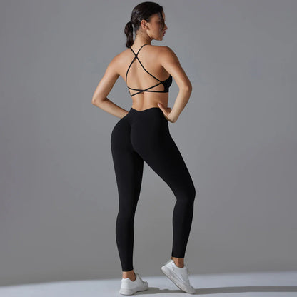 Ribbed Set Woman 2 Piece Seamless Yoga Set Gym Wear Push Up Sports Bra Leggings For Women Workout Outfit Sportswear Tracksuit