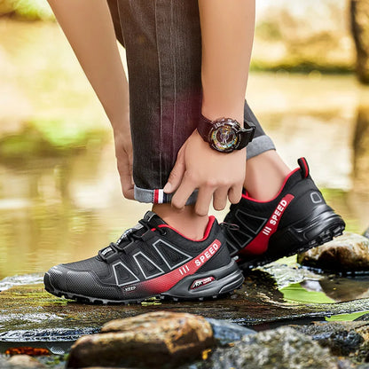 Sapatilha de Trekking Impermeável Masculina, Tênis Esportivo para Excursão, Tênis de Trekking de Amarrar, Sapatilha de Trekking Feminina, Tênis Tático Antiderrapante para Caça
