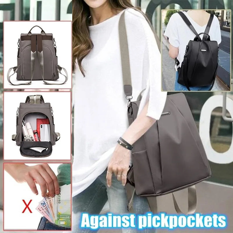 Casual Oxford Backpack Women Black Waterproof Nylon School Bags For Teenage Girls High Quality Fashion Travel Tote Packbag
