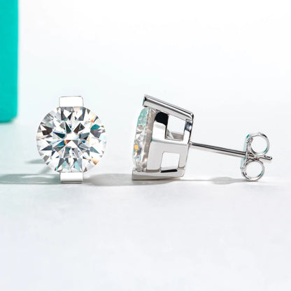 1cttw-6cttw Moissanites Earrings 925 Sterling Silver D Color VVS1 Moissanite Classic Stud Earrings for Woman Jewelry