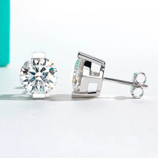 1cttw-6cttw Moissanites Earrings 925 Sterling Silver D Color VVS1 Moissanite Classic Stud Earrings for Woman Jewelry