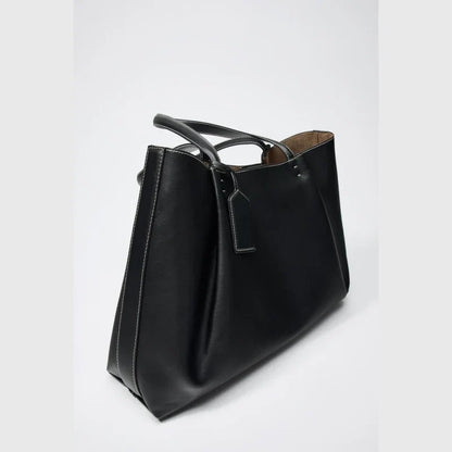 CLIP TOTE BAG, Fashionable Top Handle Tote Bag, Solid Color Simple Shoulder Bag, Luxury Design Handbags for Women