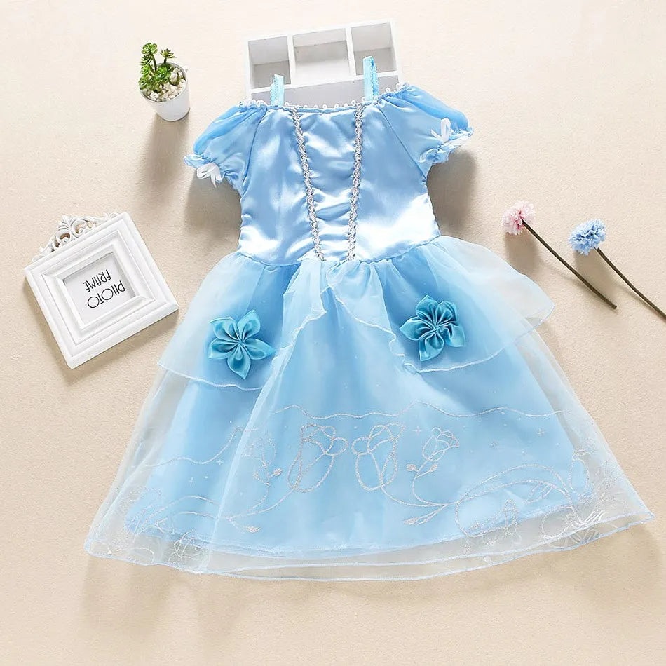 Baby Girl Rapunzel Costume Children Sleeping Beauty Belle Sofia Dress Kids Halloween Carnival Party Princess Dress Girl Disguise