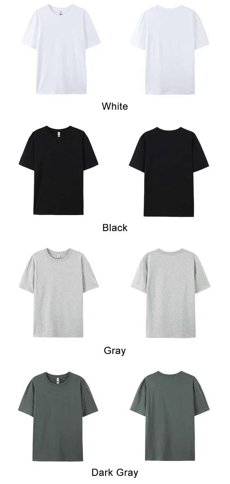 100% Cotton Solid T-shirts Summer Casual Women Sporty Short Sleeve Tees Fashion White Black Clothing Loose O-Neck Female Tops