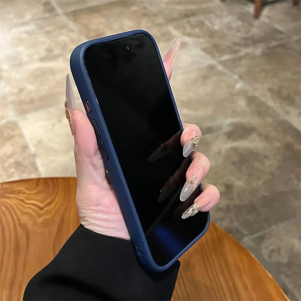 Advanced Silicone Soft Edge Transparent Hard Back Panel Case For iPhone 17 17 Pro 17 Pro Max Shockproof Phone Case Cover Gift