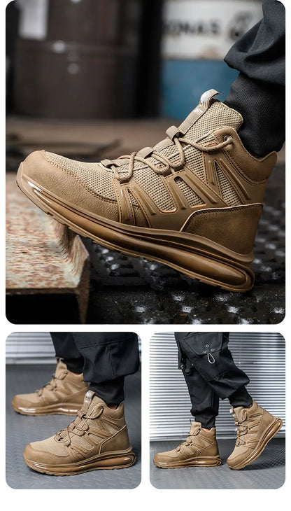 Men Work Safety Shoes Anti-smashing Steel Toe Cap Working Boots Construction Indestructible Work Soft-Soled Sneakers Men Shoes