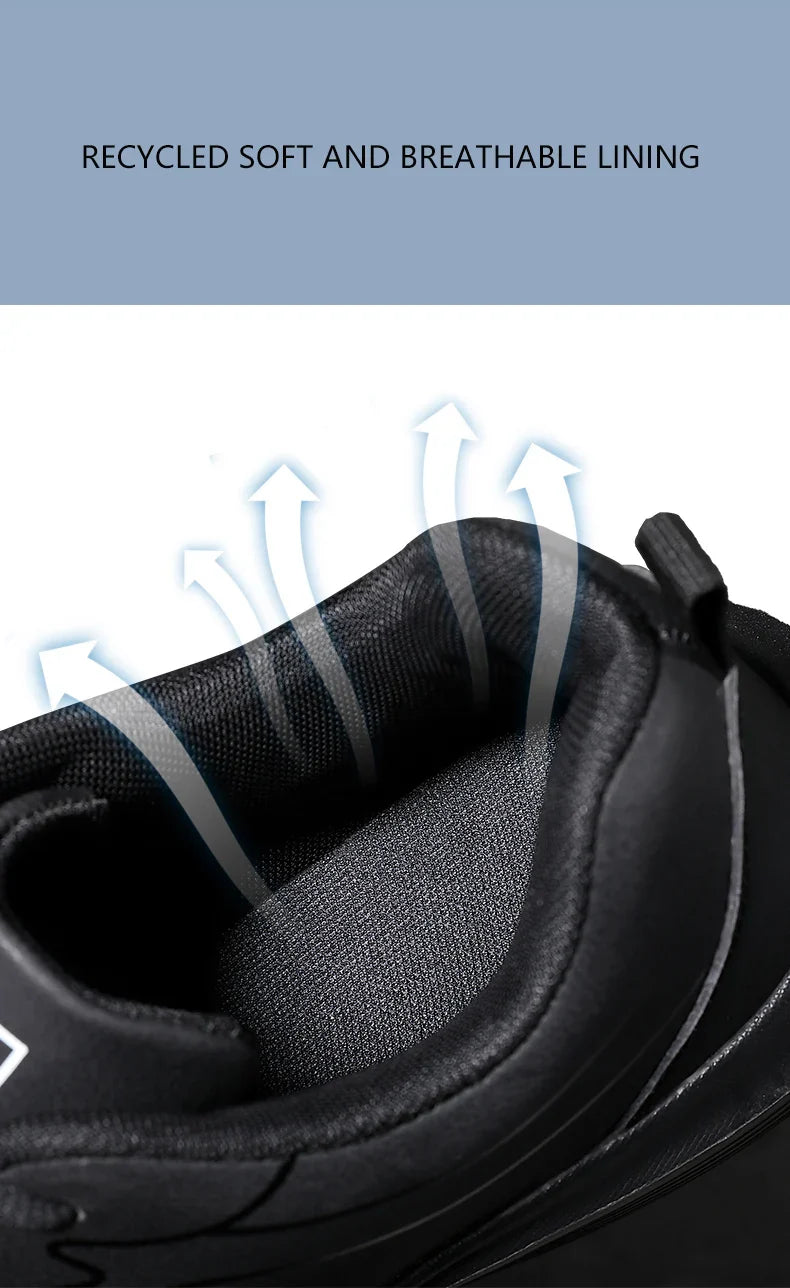 2025 New Lightweight Men Casual Leather Sneakers Non-slip Breathable Male Outdoor Running Shoes Lace Up Soft Sport Shoes