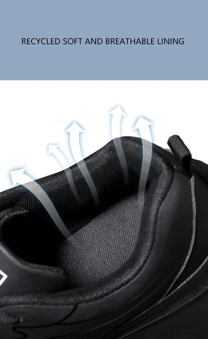 2025 New Lightweight Men Casual Leather Sneakers Non-slip Breathable Male Outdoor Running Shoes Lace Up Soft Sport Shoes