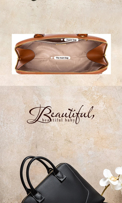 Women's Shoulder Bag New High Quality Business Bag Large Capacity Handbag Wine Red